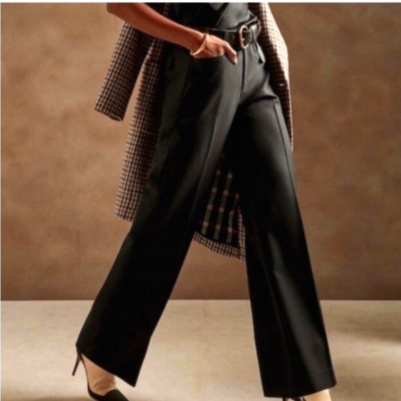 Banana Republic Lido Wide Leg Black Pants Size 4 - Picture 2 of 10